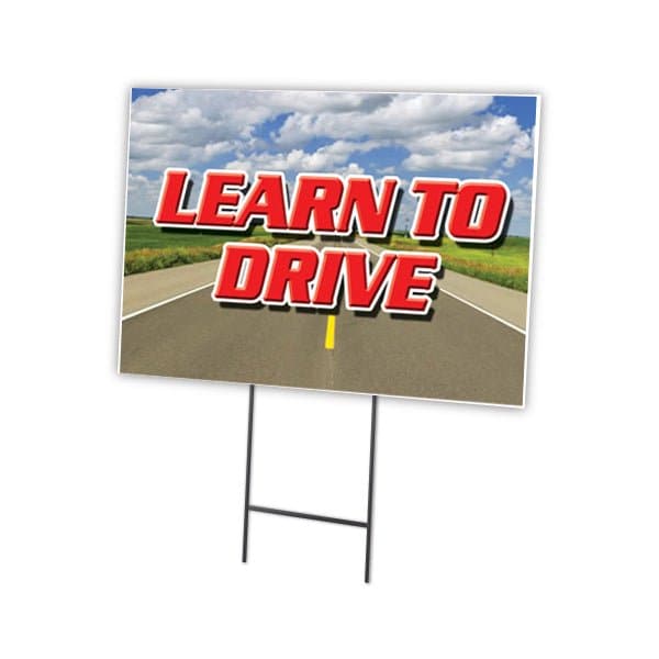 Signmission Learn To Dive Yard Sign & Stake outdoor plastic coroplast window, C-1824 Learn To Dive C-1824 Learn To Dive - main